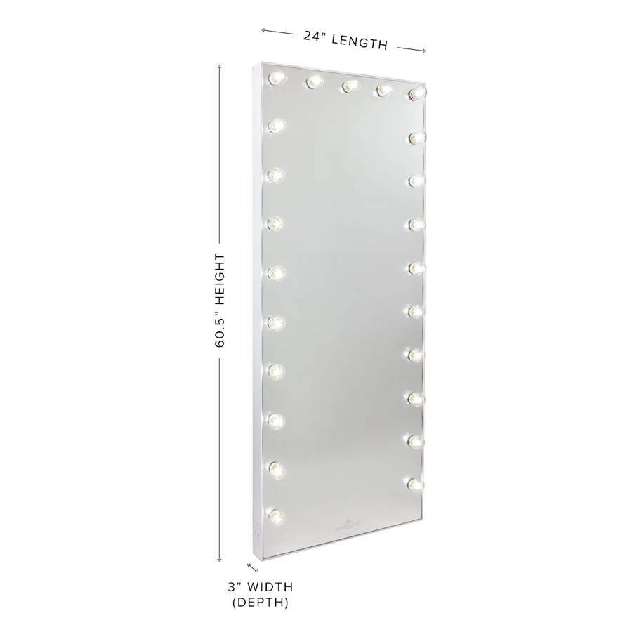 Hollywood Glow® FL Vanity Floor Mirror - Image 4