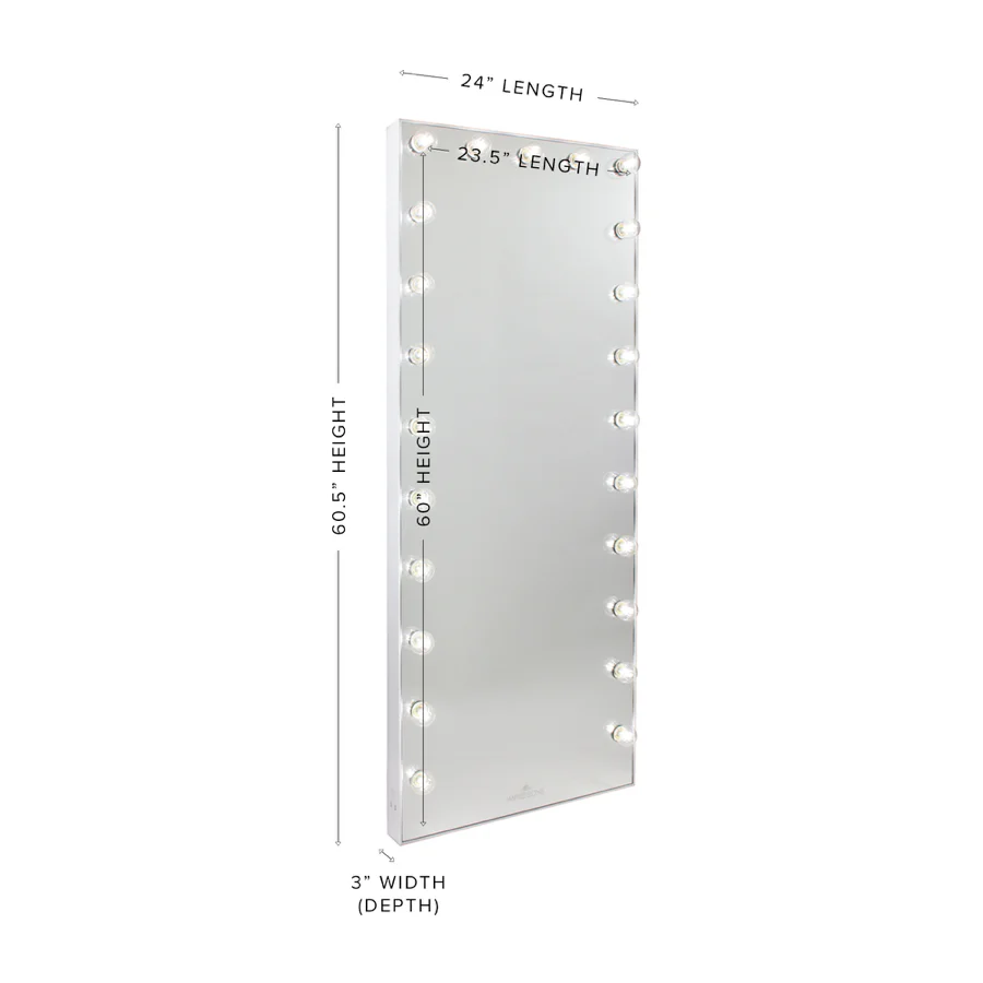 Hollywood Glow® FL Vanity Floor Mirror - Image 8