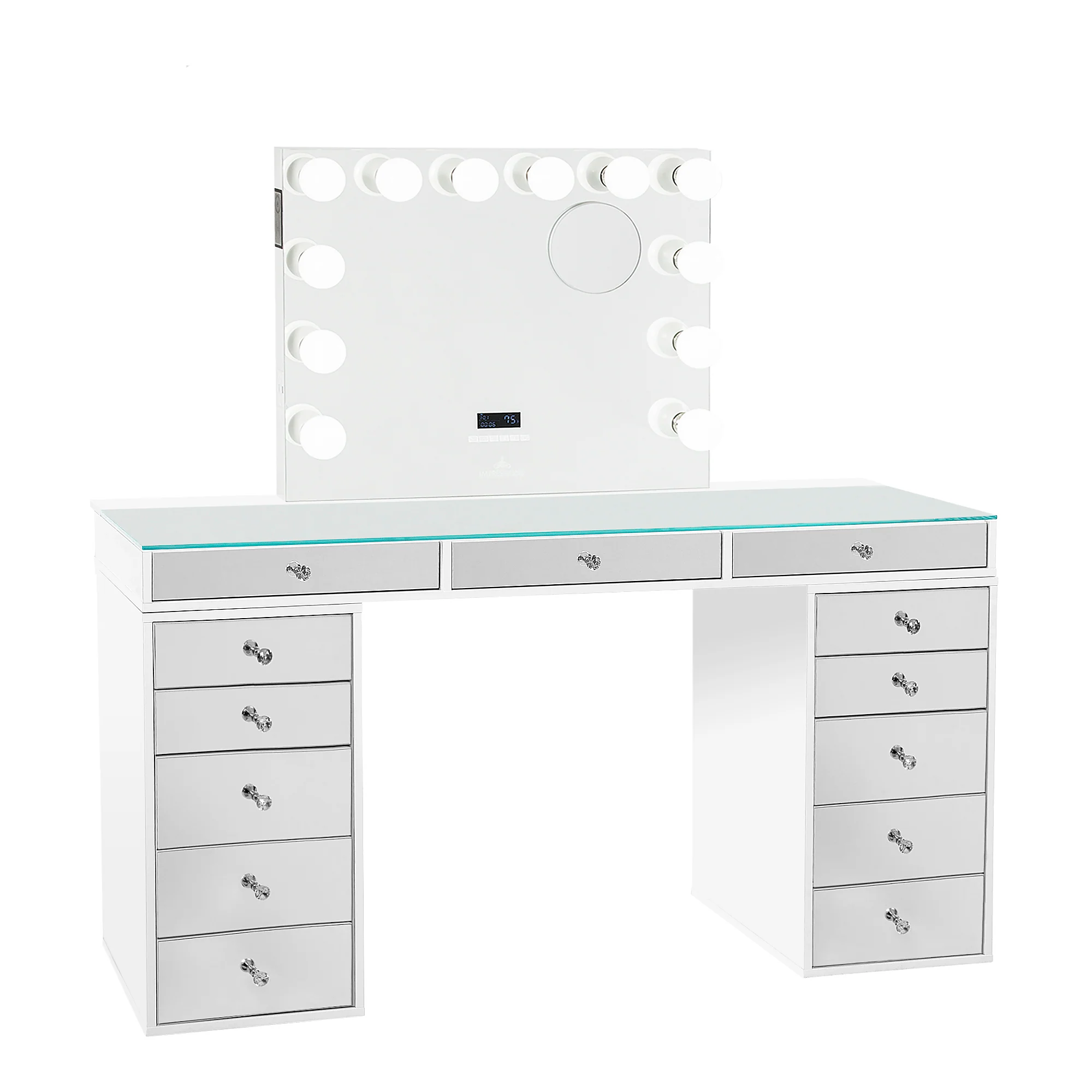 SlayStation® Pro 2.0 Mirrored Tabletop + Vanity Mirror + 5 Drawer Units Bundle - Image 11