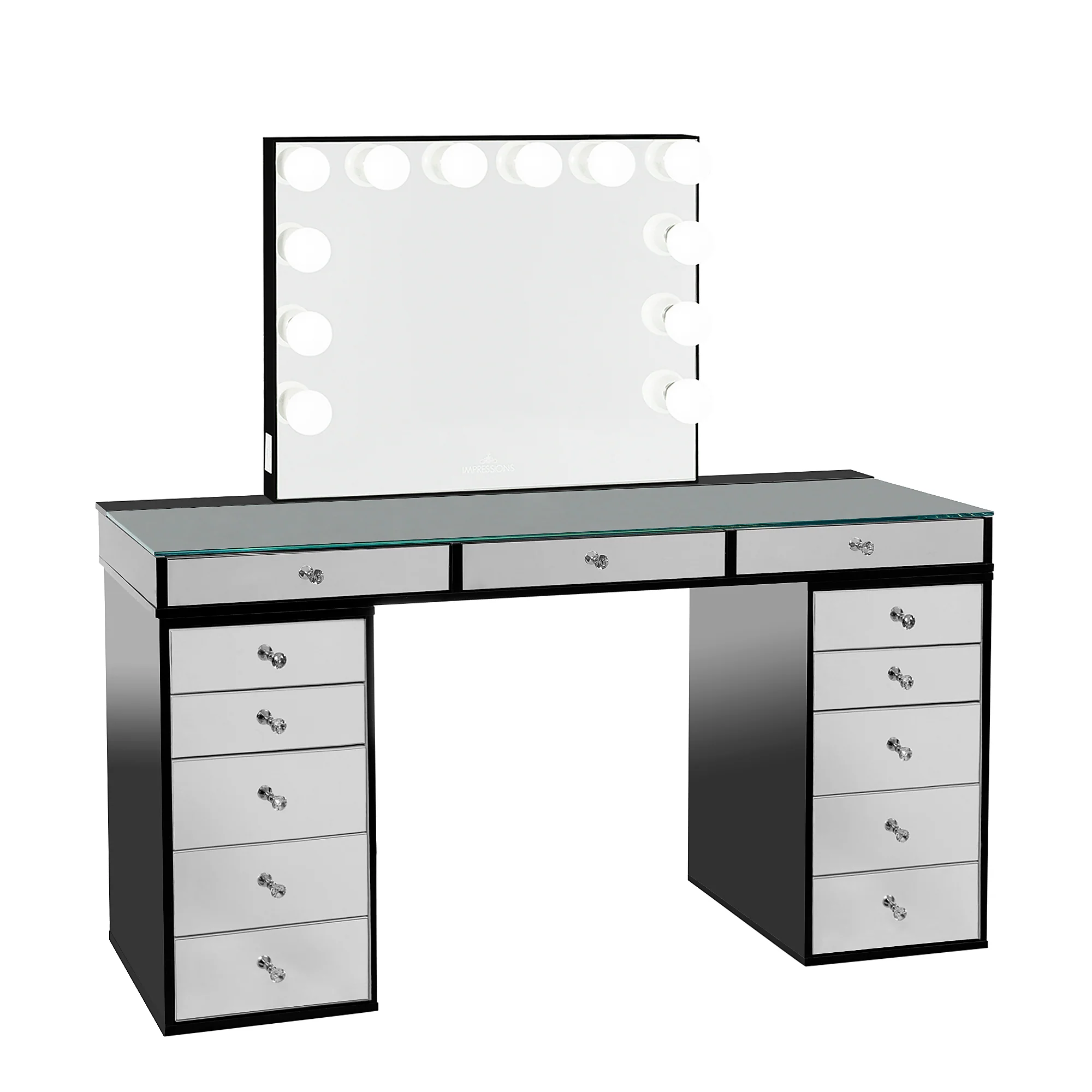 SlayStation® Pro 2.0 Mirrored Tabletop + Vanity Mirror + 5 Drawer Units Bundle - Image 14