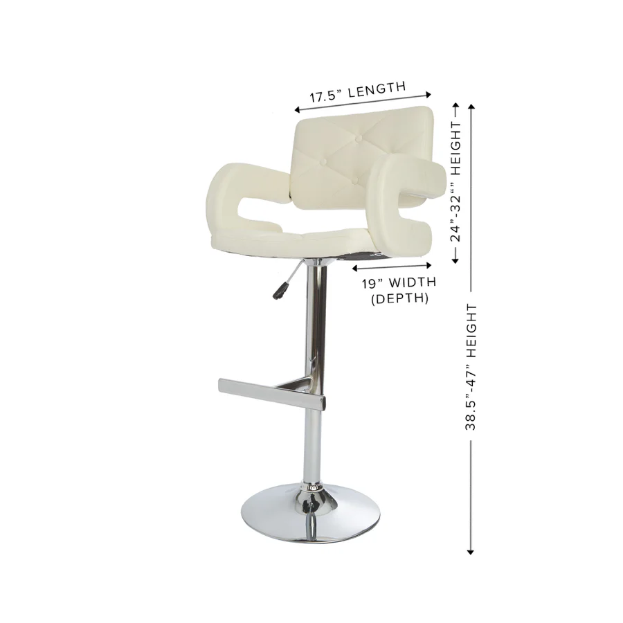 Vera Diamond Tufted Vanity Stool - Image 4